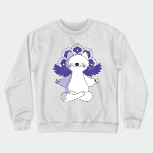 Angel Cat Meditation Crewneck Sweatshirt